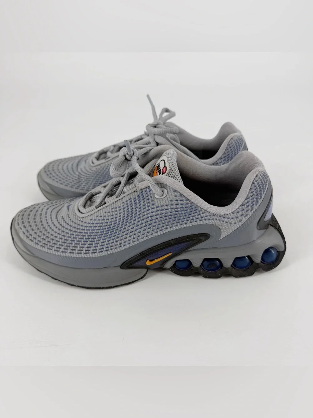 Kids Nike Air Max DN Wolf Grey Hyper Royal Sneakers Size 4.5